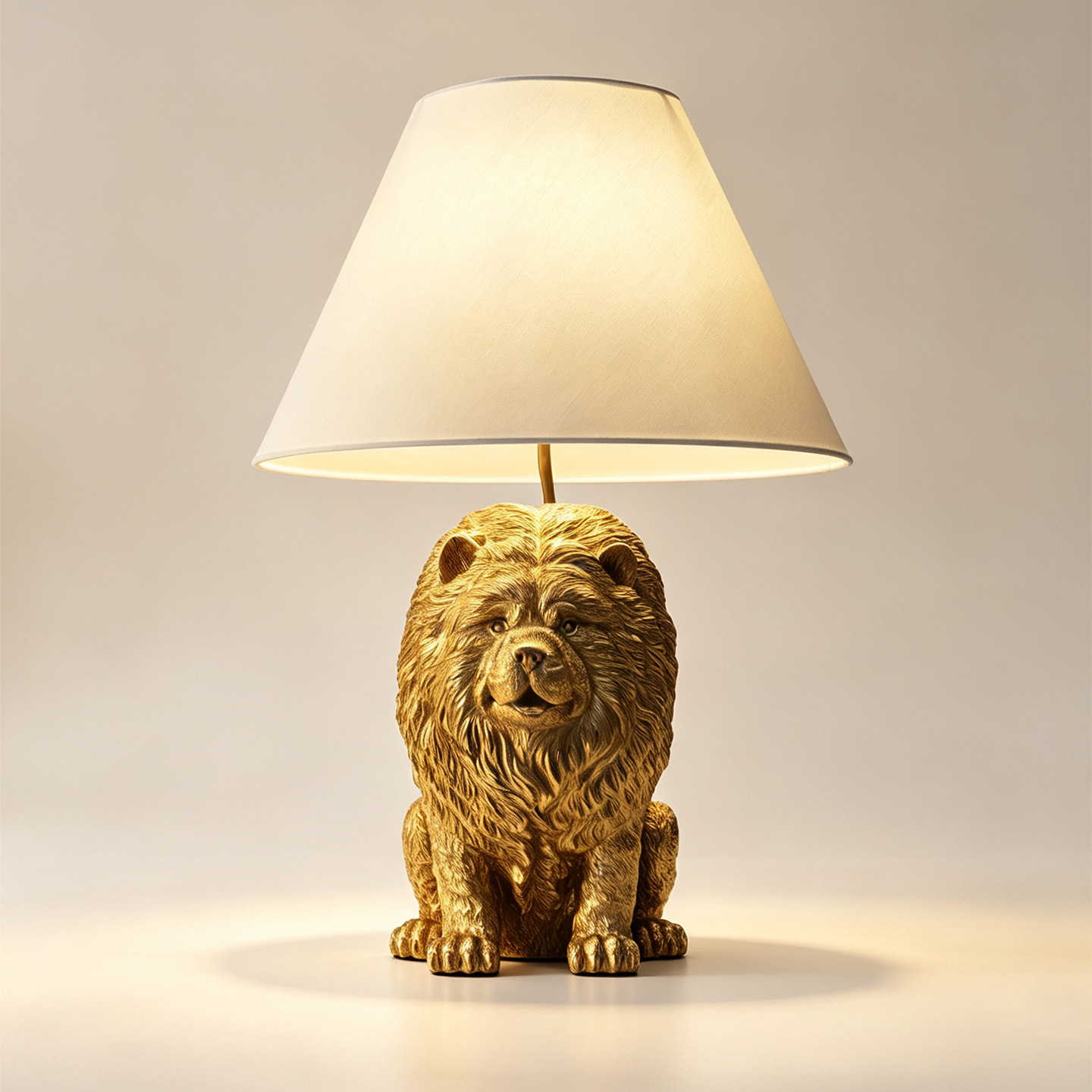 Desk Lamp - Creative Chow Chow Animal Resin Desk
