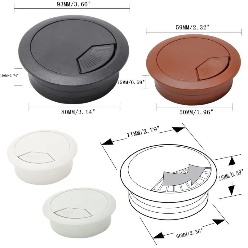 50/60/80MM Desk Cord Grommet W - Office Furniture Brands ulasan dan harga