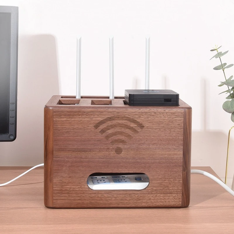 Solid Wood Cable Management Bo - Desk Organizer ulasan dan harga
