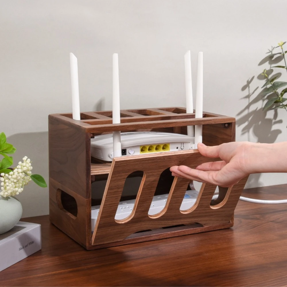 Solid Wood Cable Management Bo - Desk Organizer ulasan dan harga