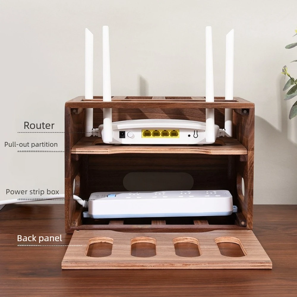 Solid Wood Cable Management Bo - Desk Organizer ulasan dan harga