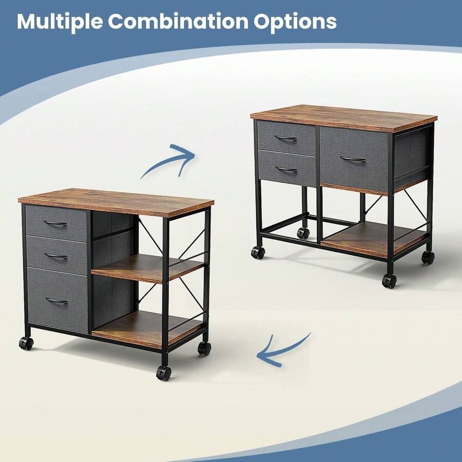 Sweetcrispy 3-Tier Mobile File - Printer Stand ulasan dan harga