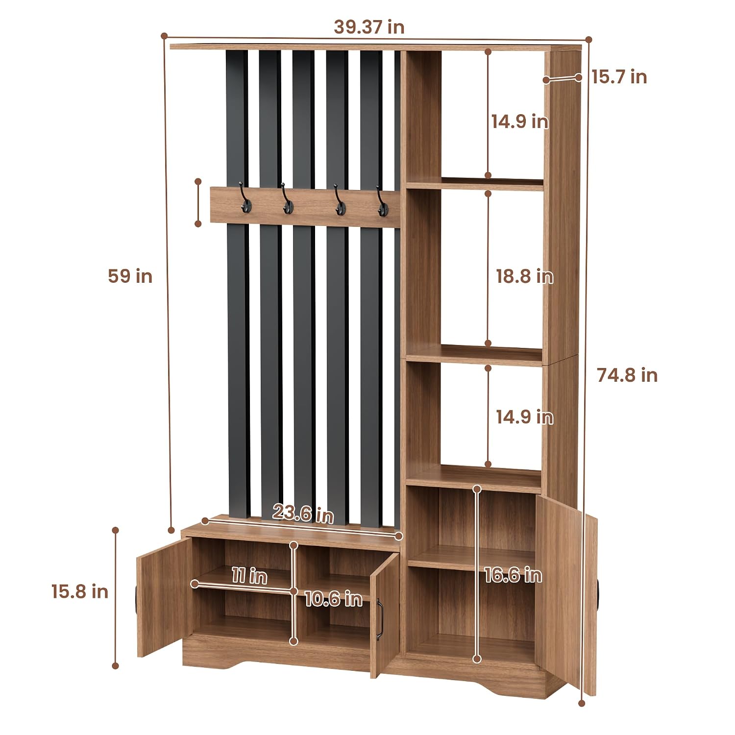 Room Divider with Shelves, Flo - Partition Screen Divider ulasan dan harga