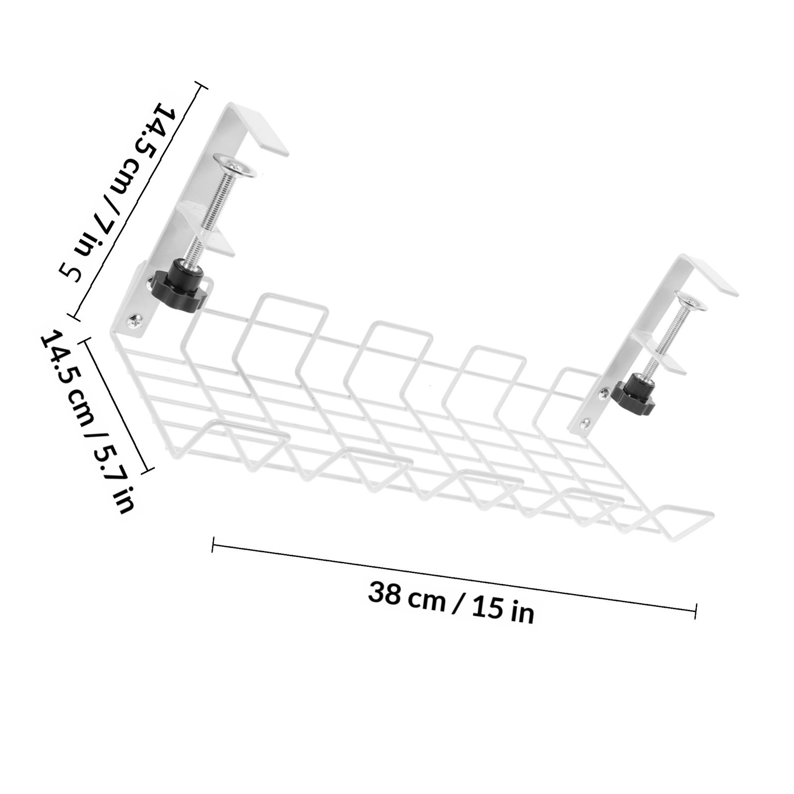 Large Carbon Steel Under Desk  - Desk Organizer ulasan dan harga