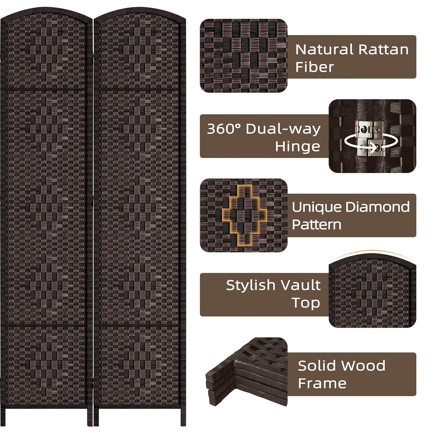 8 Panel Room Divider Privacy S - Partition Screen Divider ulasan dan harga