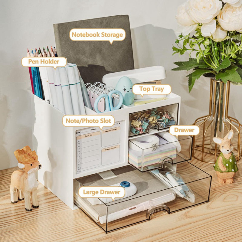 Desk Organizer with 3 Drawer,M - Desk Organizer ulasan dan harga