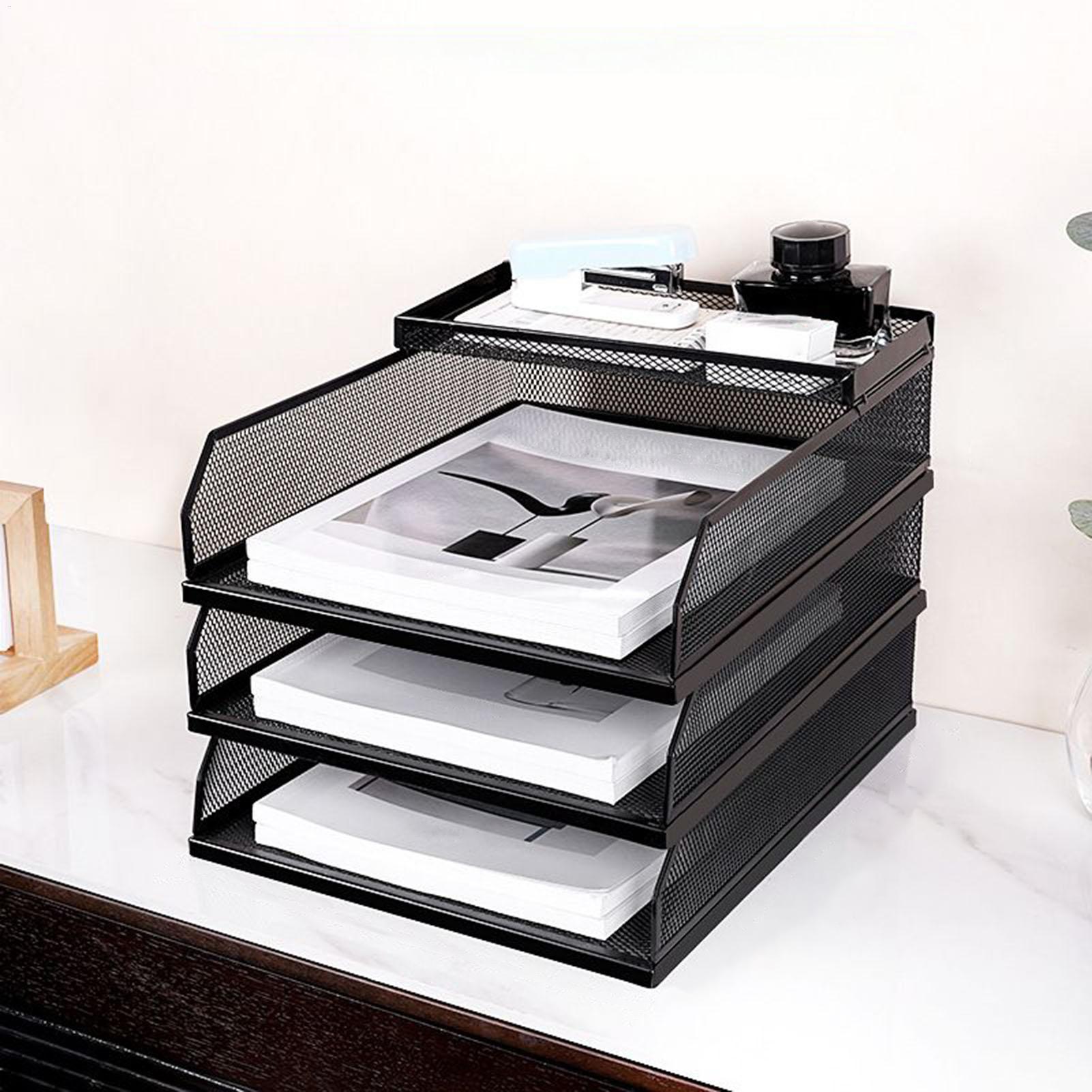 Desk Trays Metal Mesh Stackabl - Desk Organizer ulasan dan harga